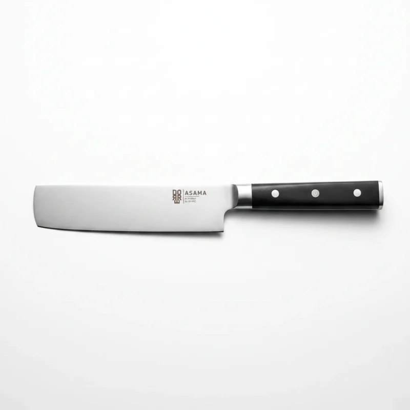 Asama nakiri grönsakshacka 17 cm med rakt blad, sedd från sidan